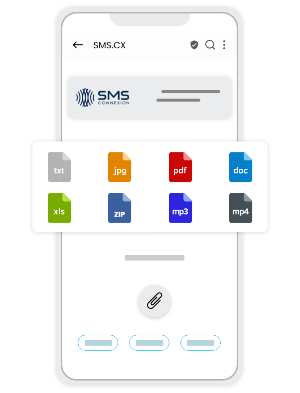 Archivos adjuntos de SMS