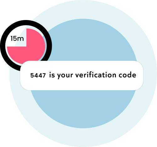 Código SMS OTP que caducará en 15 minutos